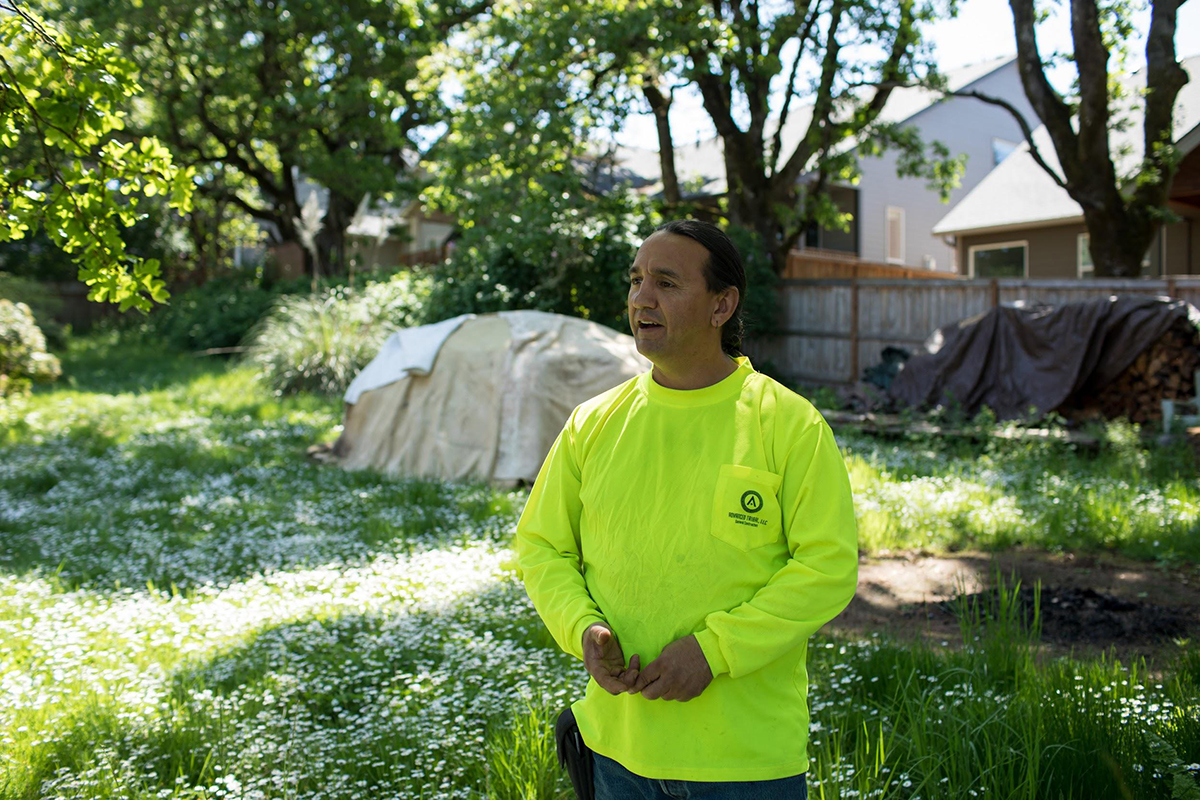 Leon Araiza at his home