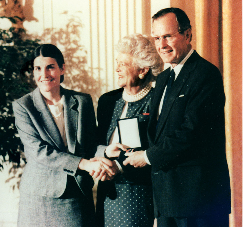 Susan Emmons and George H.W. Bush