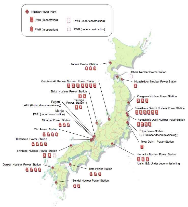 Nuclear installations in Japan