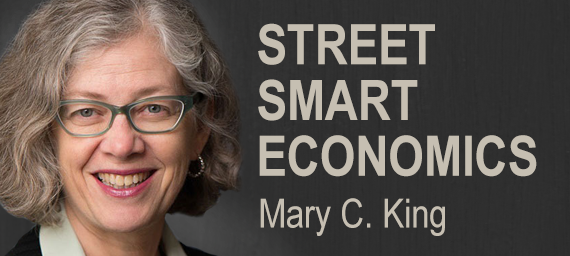 Street Smart Economics column logo with Mary C. King
