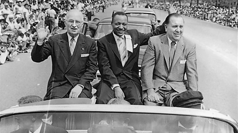 John Sengstacke with Harry Truman and Richard Daley