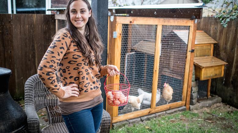 Amanda Brohman and her chicken coop