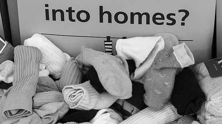 Socks homelessnesss Oregon Capitol Housing Opportunity Day