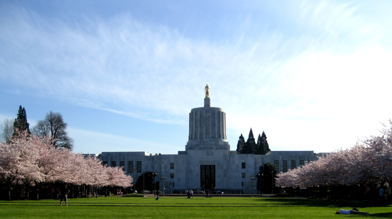 Outside of Oregon capitol building