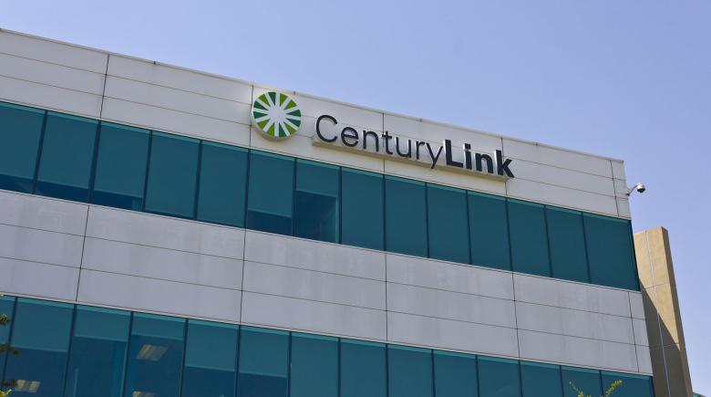 A CenturyLink sign on an office building