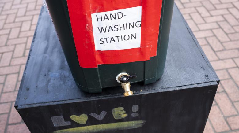 Hand-washing station