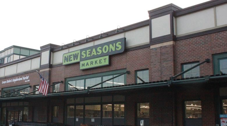 The exterior of New Seasons Market Orenco Station location. 