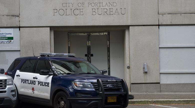 Portland Police Bureau vehicle parked on street