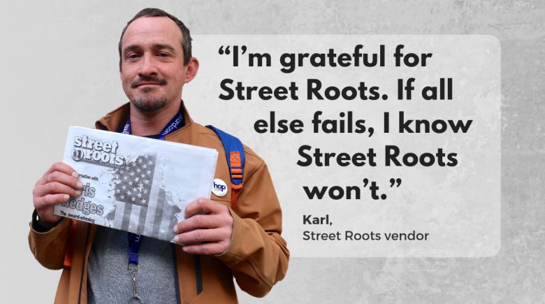Street Roots vendor Karl