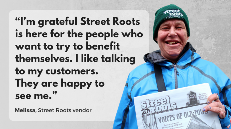 Street Roots vendor Melissa