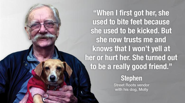 Stephen and his dog, Molly