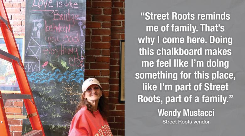 Street Roots vendor Wendy