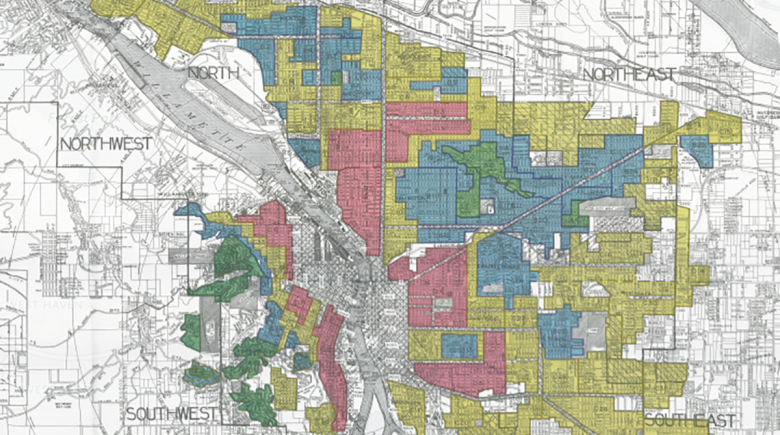 Portland redlining map