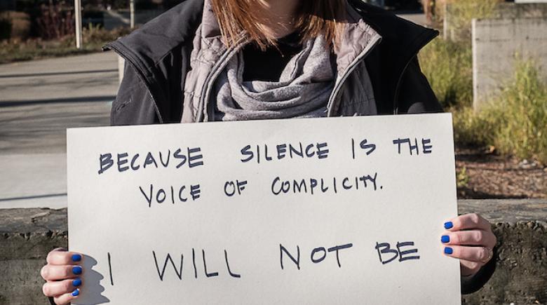 Because silence is the voice of complicity. I will not be silent.
