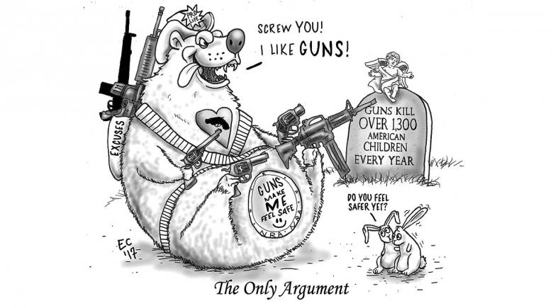 Sheeptoast editorial cartoon: The only argument