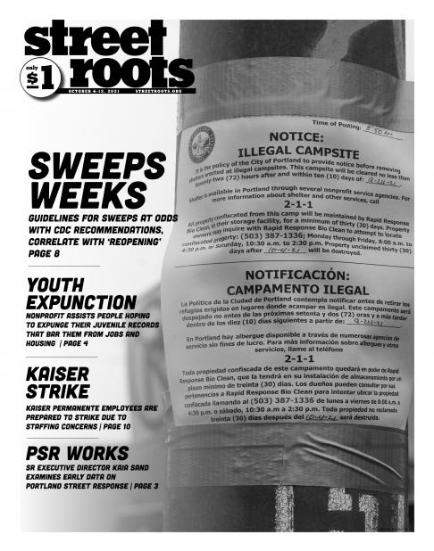 Cover of Street Roots Oct. 13, 2021 issue 
